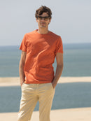 T-Shirt En Lin Et Coton Bio - Terracotta