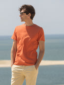 T-Shirt En Lin Et Coton Bio - Terracotta