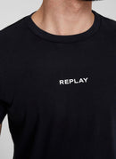 Replay - Tee-Shirt Logo Sur La Poitrine - Blackboard - Homme