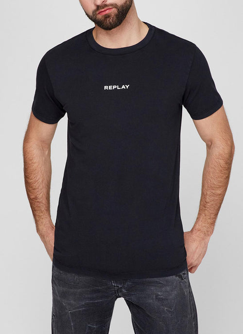 Replay - Tee-Shirt Logo Sur La Poitrine - Blackboard - Homme