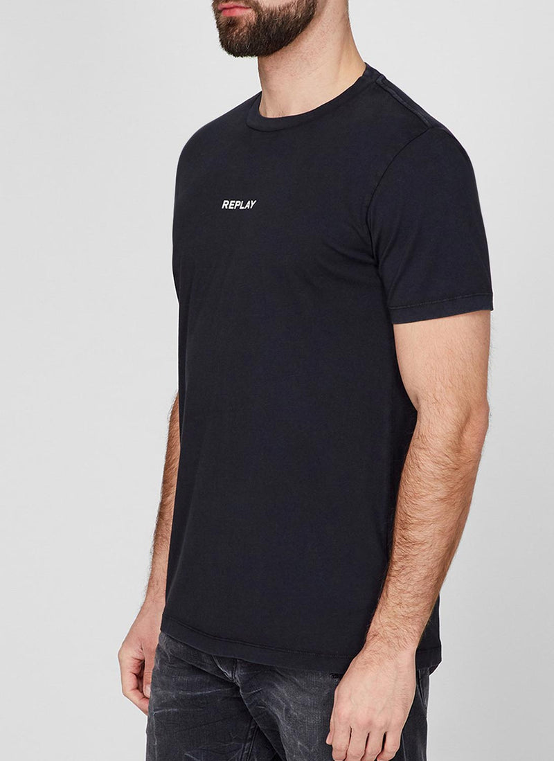 Replay - Tee-Shirt Logo Sur La Poitrine - Blackboard - Homme