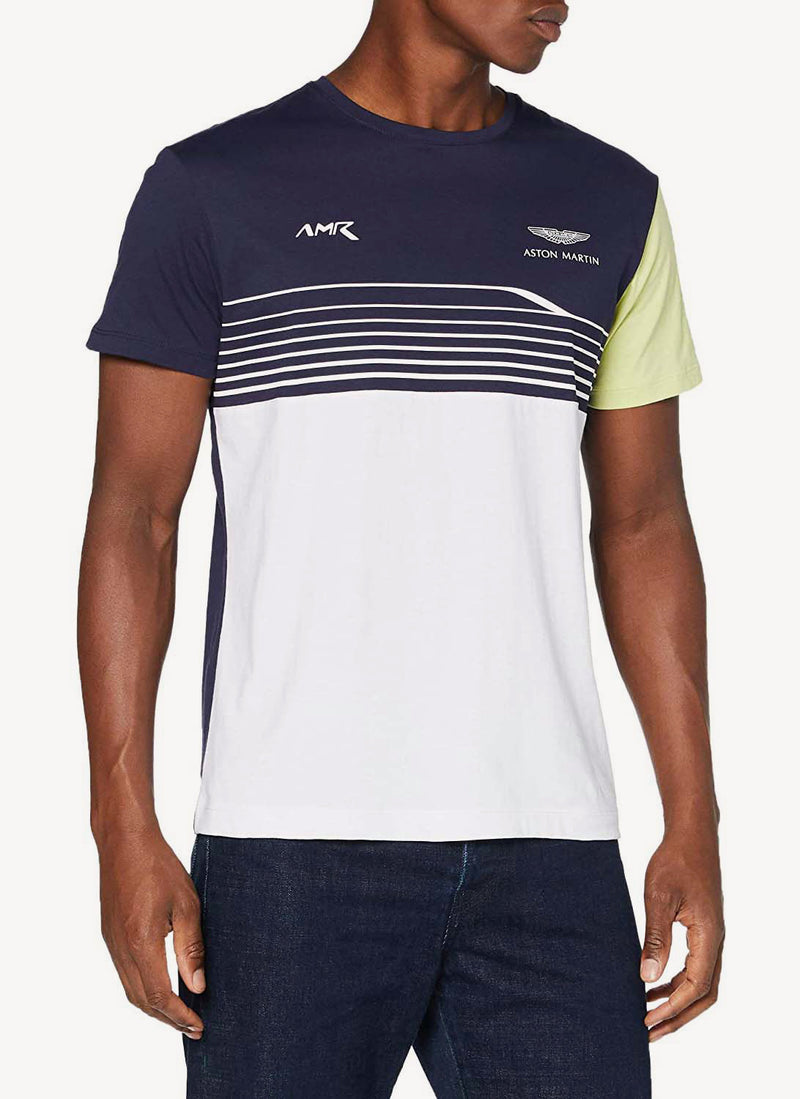 Hackett - T Shirt Manches Courtes Aston Martin - 5Djnavy White - Homme