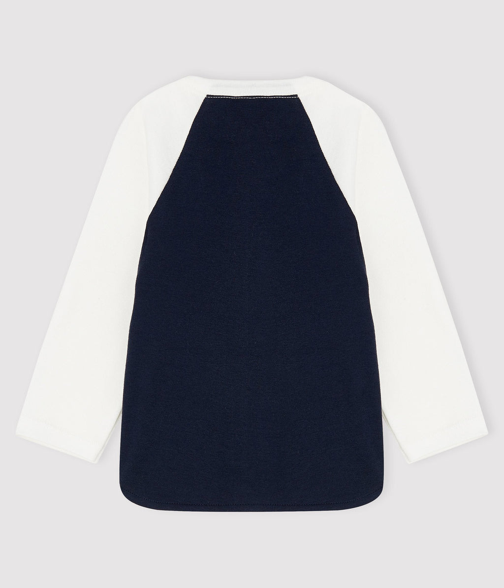 T-Shirt - White And Navy Blue - Baby Boy