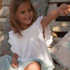 Tee shirt coton volants Olivia