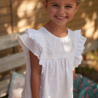 Tee shirt coton volants Olivia