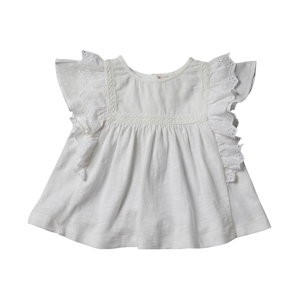 Tee shirt coton volants Olivia