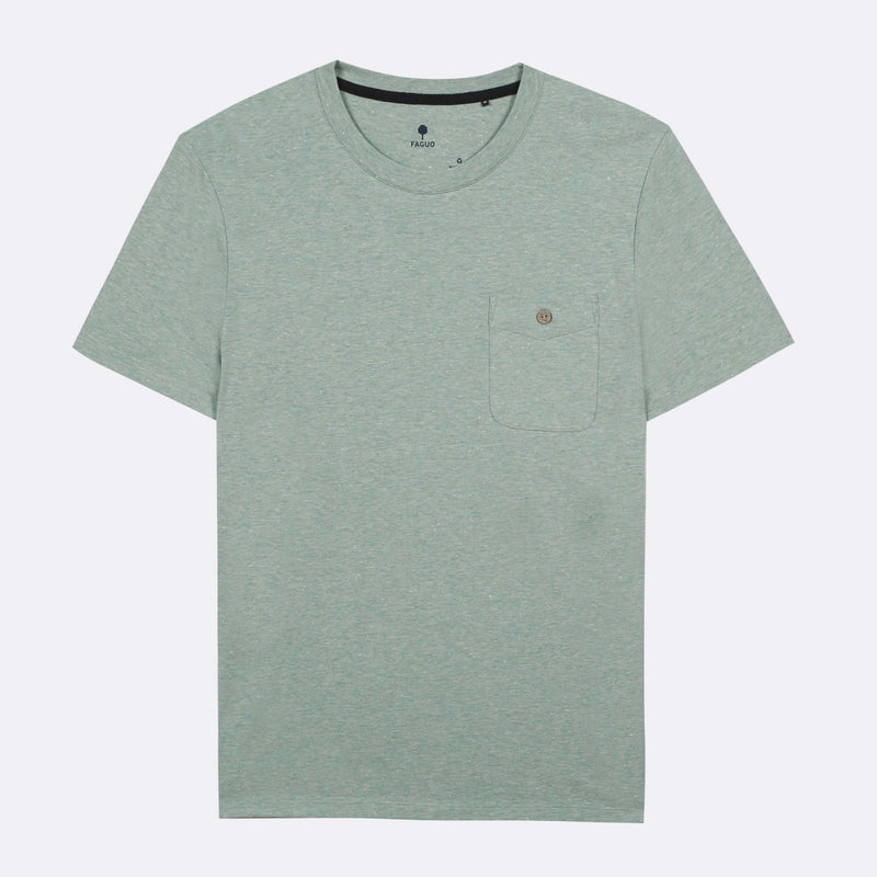 T-Shirt Col Rond Vert Olonne - Homme