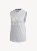 Adidas - T-Shirt Sans Manches Mh Bos Tank - Skytin-White - Femme