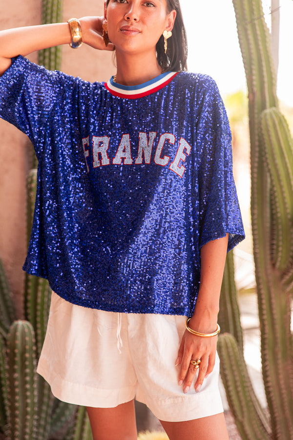 FRANCE Sequin T-Shirt