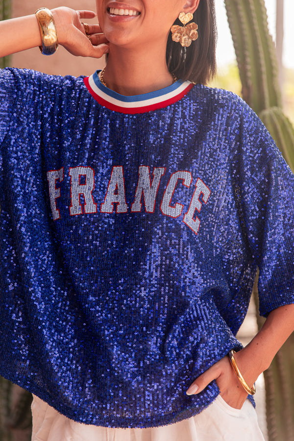 FRANCE Sequin T-Shirt