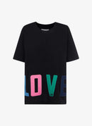 Moschino - T-Shit Impression Love - Black - Femme