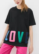 Moschino - T-Shit Impression Love - Black - Femme