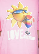 Moschino - T-Shit Impression Soleil - Fuxia - Femme