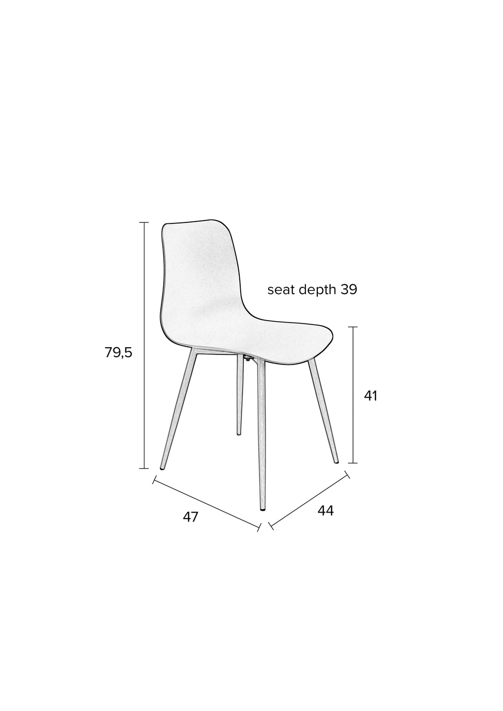 Leon - Dining Room Chair - Steel - Beige