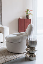 Velvoro - Fauteuil Lounge - Polyester - Blanc Cassé
