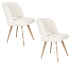 Yves - Dining Room Chair - Polyester - White/Beige