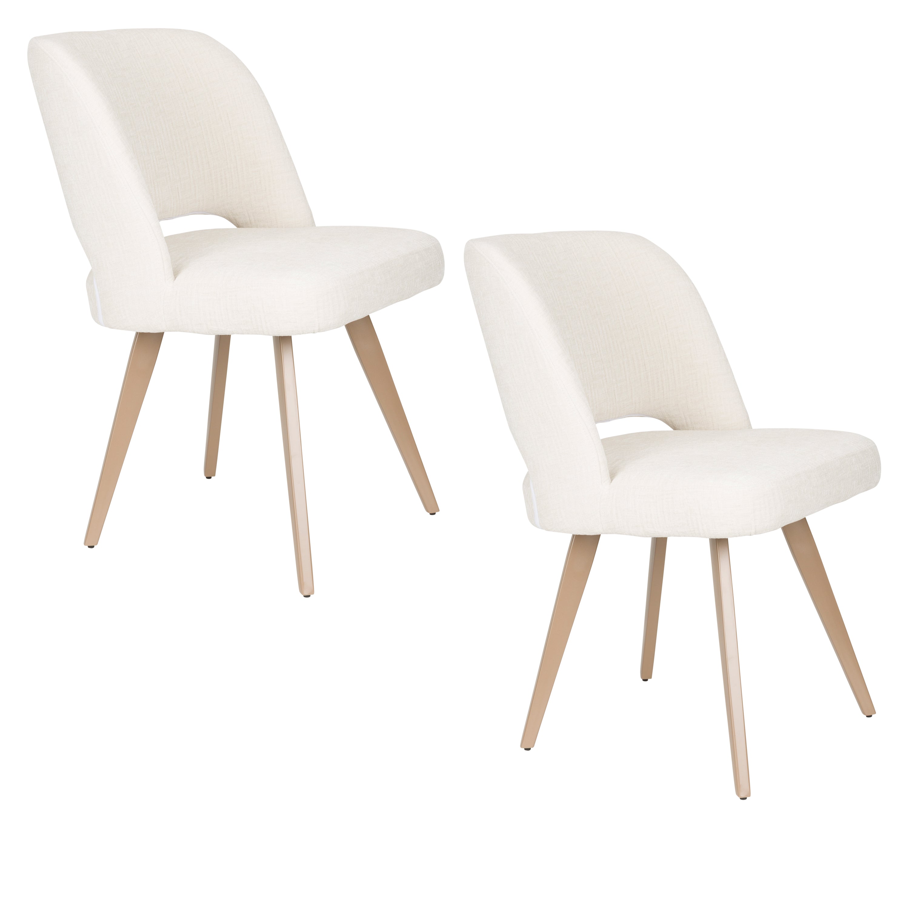 Yves - Dining Room Chair - Polyester - White/Beige