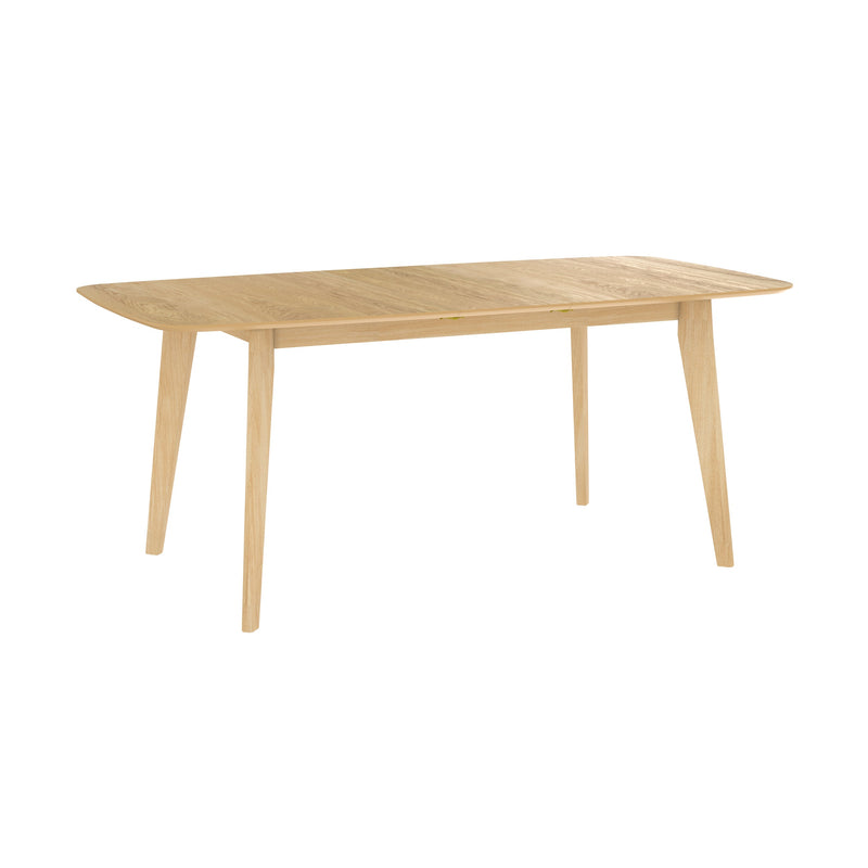Table rectangulaire Oman 4/6 personnes extensible en bois clair 150/180 cm