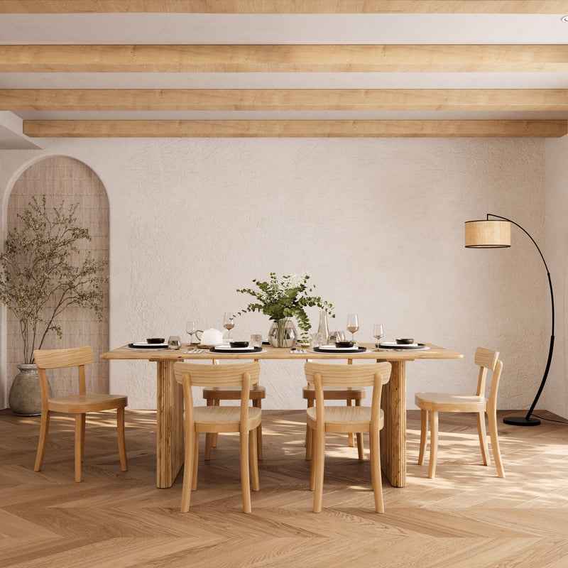 Table rectangulaire Andrea en bois d'acacia 8 personnes