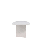 Gronvik - Mesa de comedor orgánica efecto mármol para 10 personas - Gris claro
