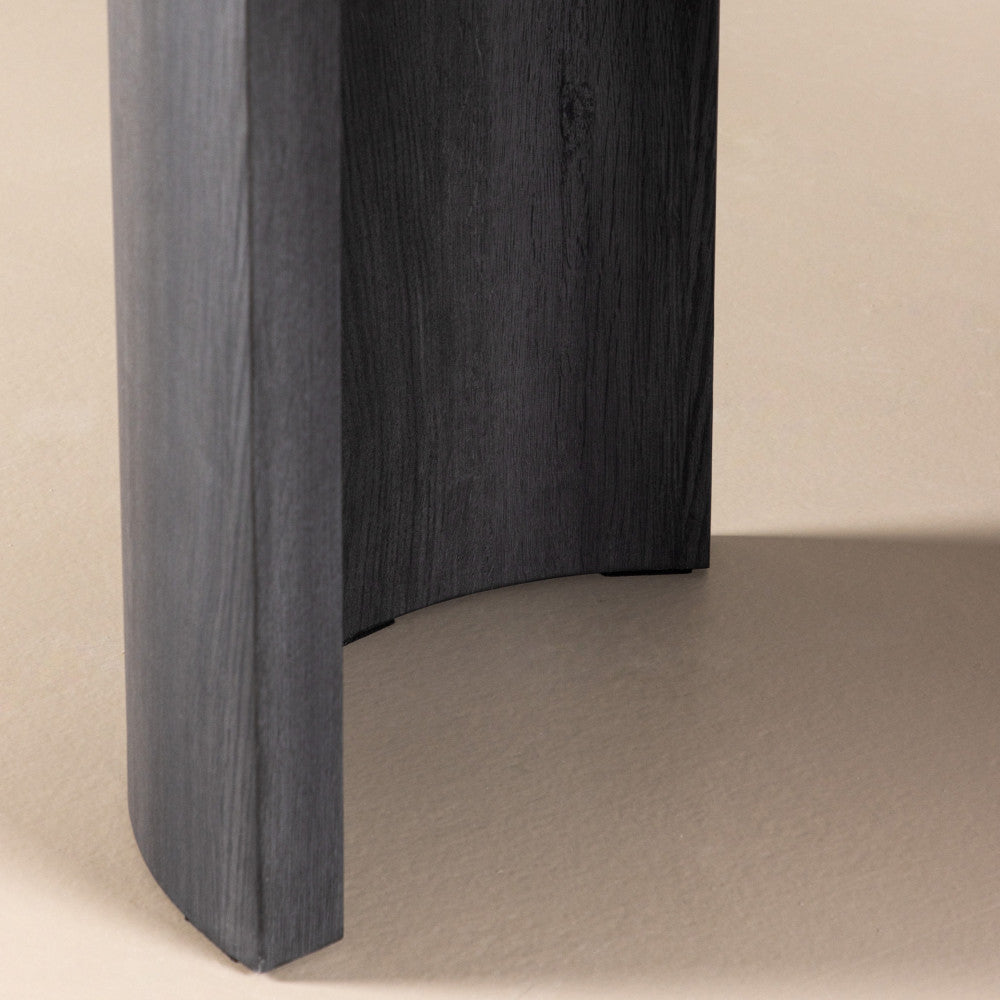 Grundsund - Mesa de comedor ovalada para 10 personas - Madera - Negro