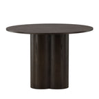 Olivia - Mesa de Comedor Redonda para 4 Personas - Madera - Madera Oscura