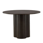 Olivia - Mesa de Comedor Redonda para 4 Personas - Madera - Madera Oscura