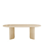 Glossi - Oval Dining Table for 6 - Lacquered Wood - Greige