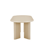 Glossi - Oval Dining Table for 6 - Lacquered Wood - Greige