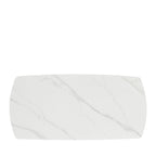 Reno - 8-Seater Dining Table - Marble & Wood Effect - Light Wood