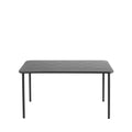 Zyra - 4-Seater Garden Dining Table - Metal - Dark Grey