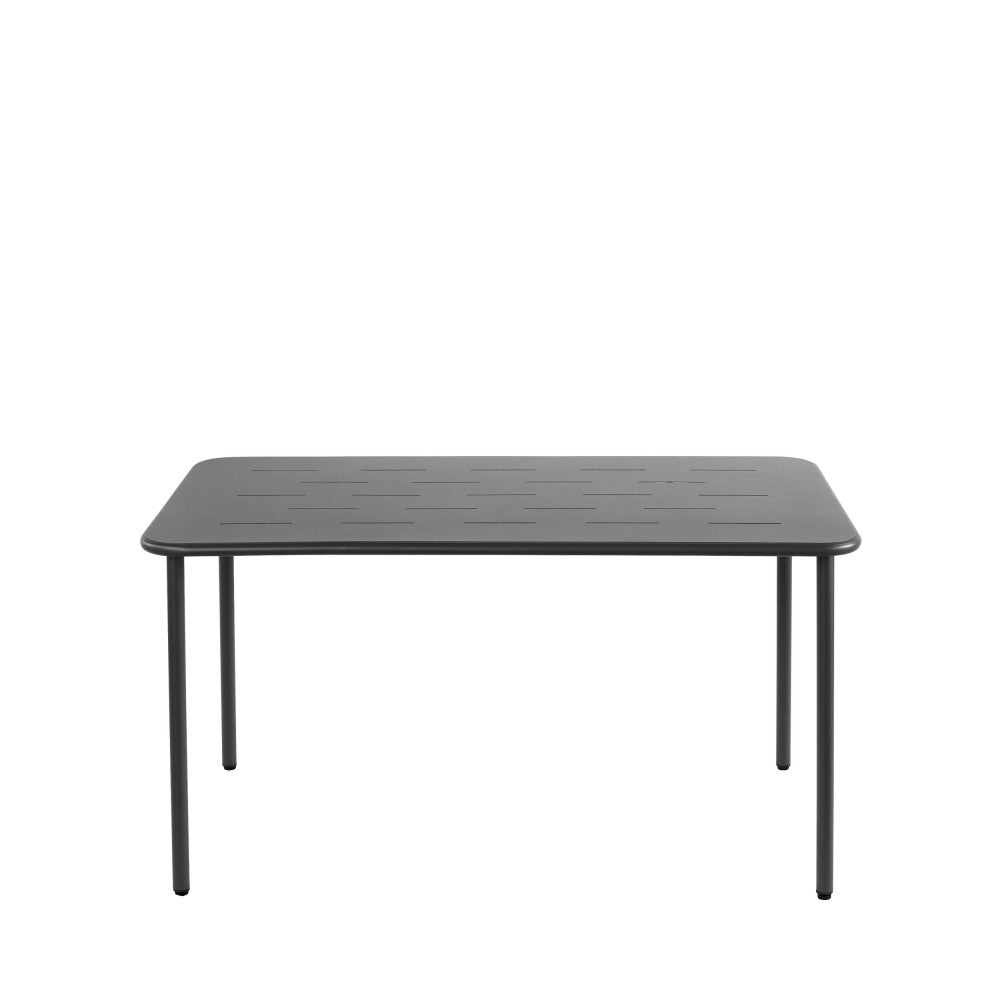 Zyra - 4-Seater Garden Dining Table - Metal - Dark Grey