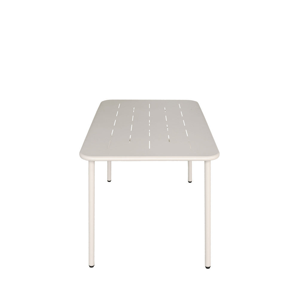 Zyra - Mesa De Comedor De Jardín Para 4 Personas - Metal - Beige