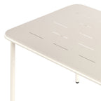 Zyra - Mesa De Comedor De Jardín Para 4 Personas - Metal - Beige