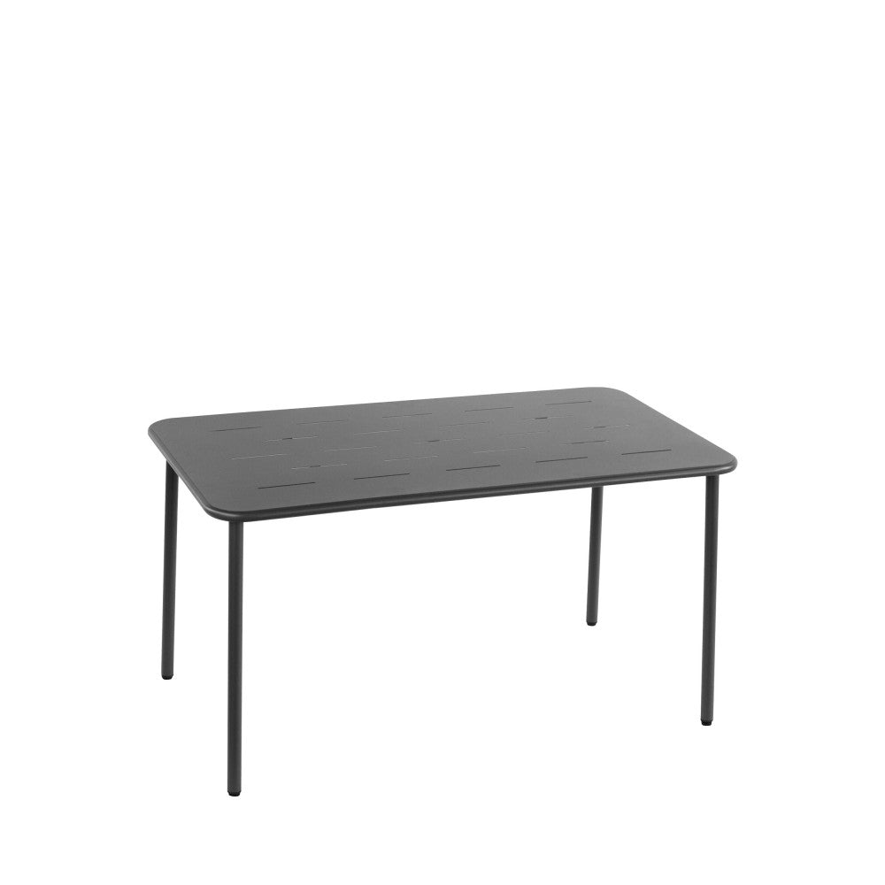 Zyra - 4-Seater Garden Dining Table - Metal - Dark Grey