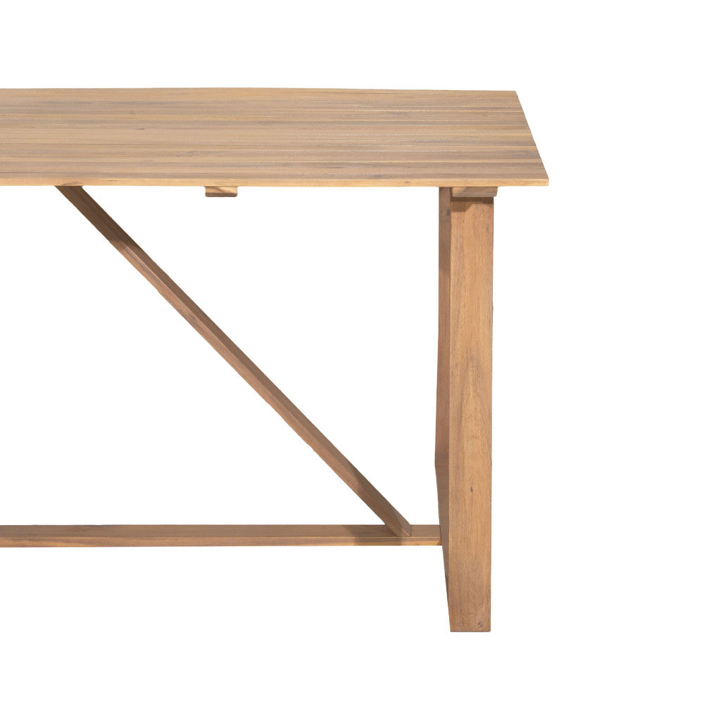 Ava - 6-Seater Garden Dining Table - Wood - Light Wood