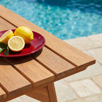 Ava - 6-Seater Garden Dining Table - Wood - Light Wood