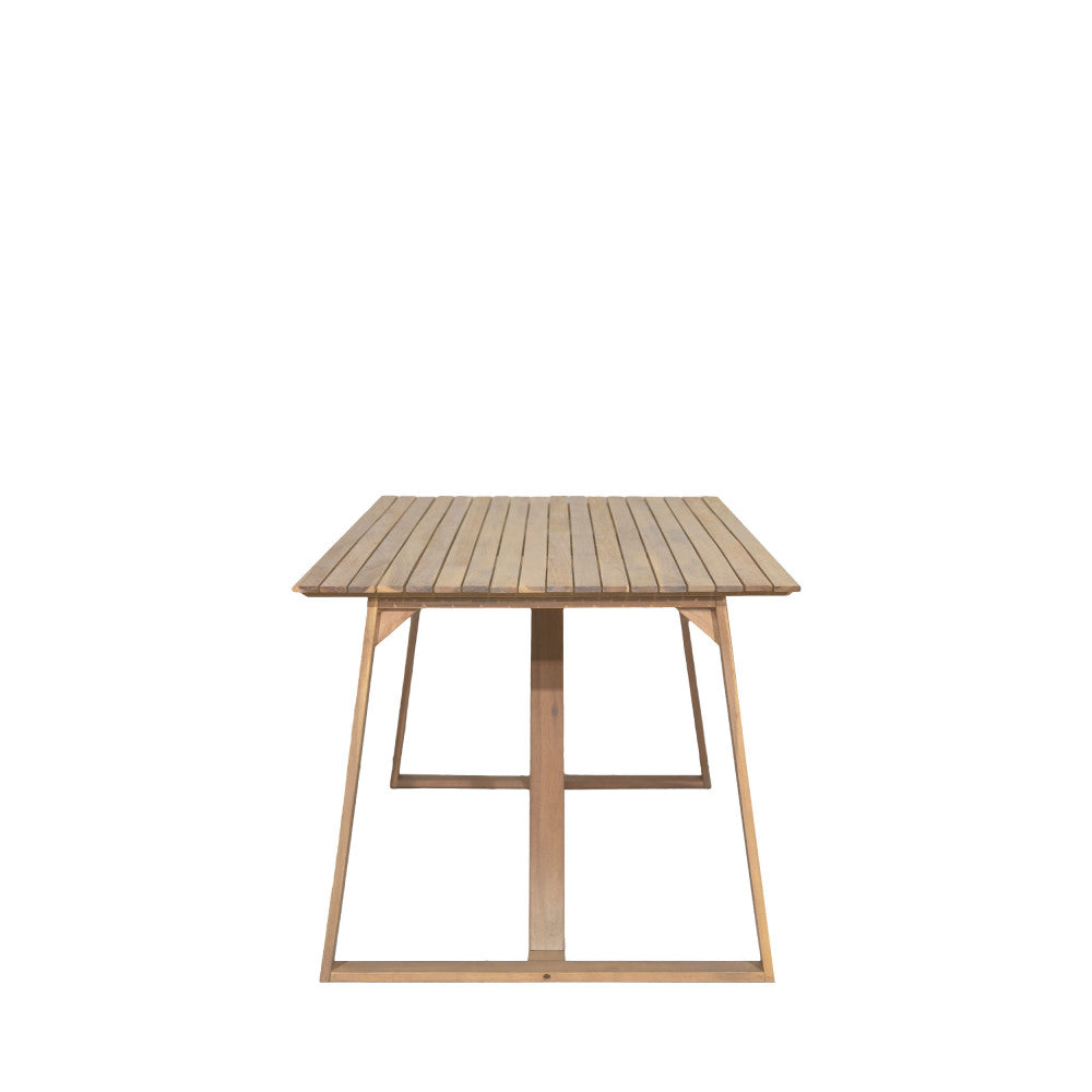 Ava - 6-Seater Garden Dining Table - Wood - Light Wood