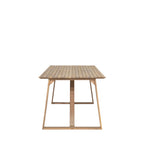 Ava - 6-Seater Garden Dining Table - Wood - Light Wood
