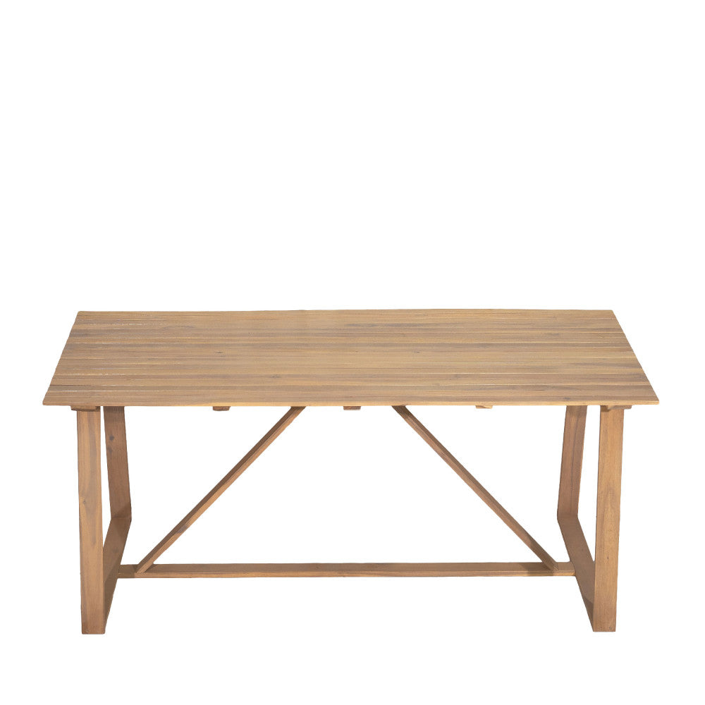 Ava - 6-Seater Garden Dining Table - Wood - Light Wood