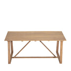 Ava - 6-Seater Garden Dining Table - Wood - Light Wood