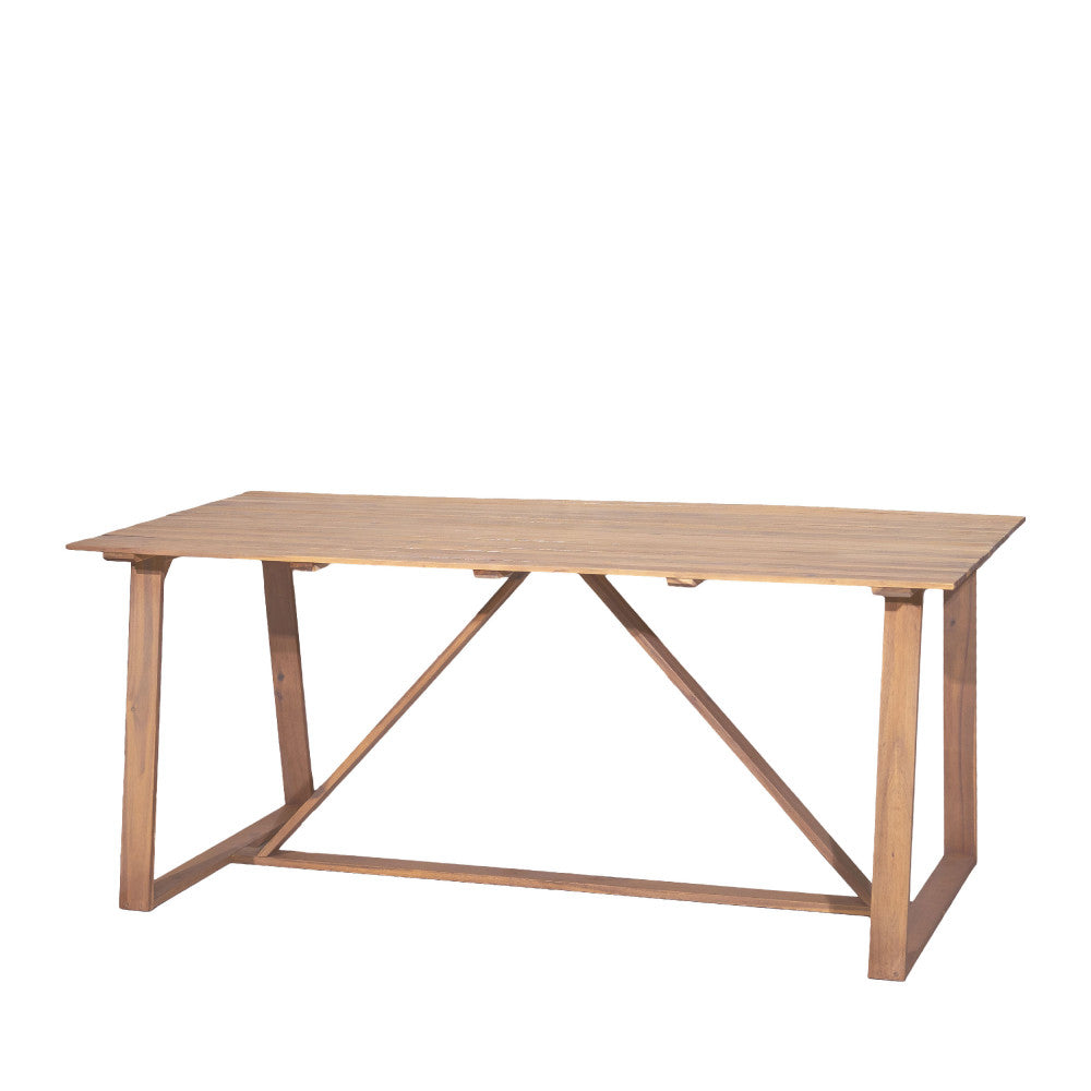 Ava - 6-Seater Garden Dining Table - Wood - Light Wood