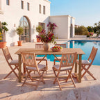 Ava - 6-Seater Garden Dining Table - Wood - Light Wood