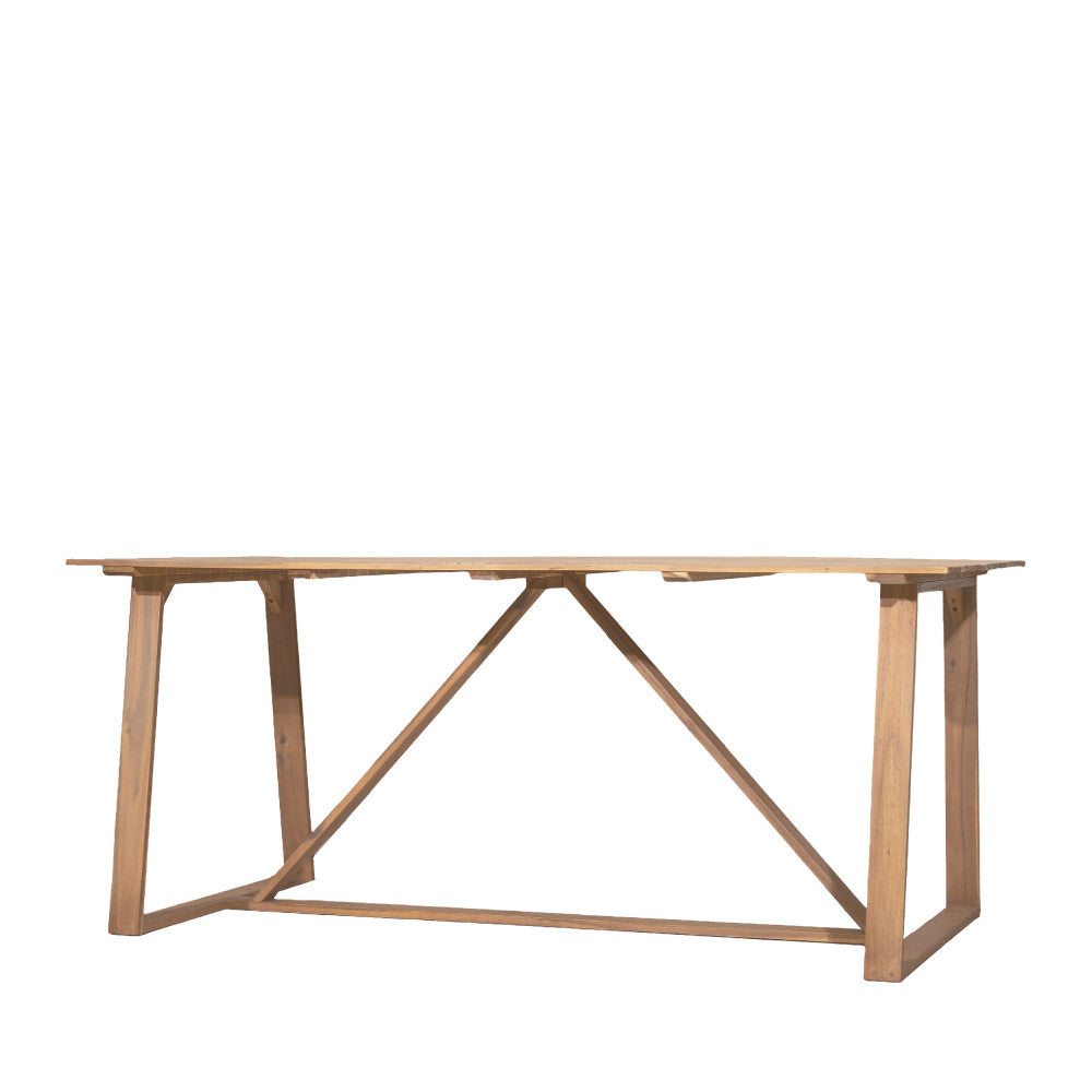 Ava - 6-Seater Garden Dining Table - Wood - Light Wood