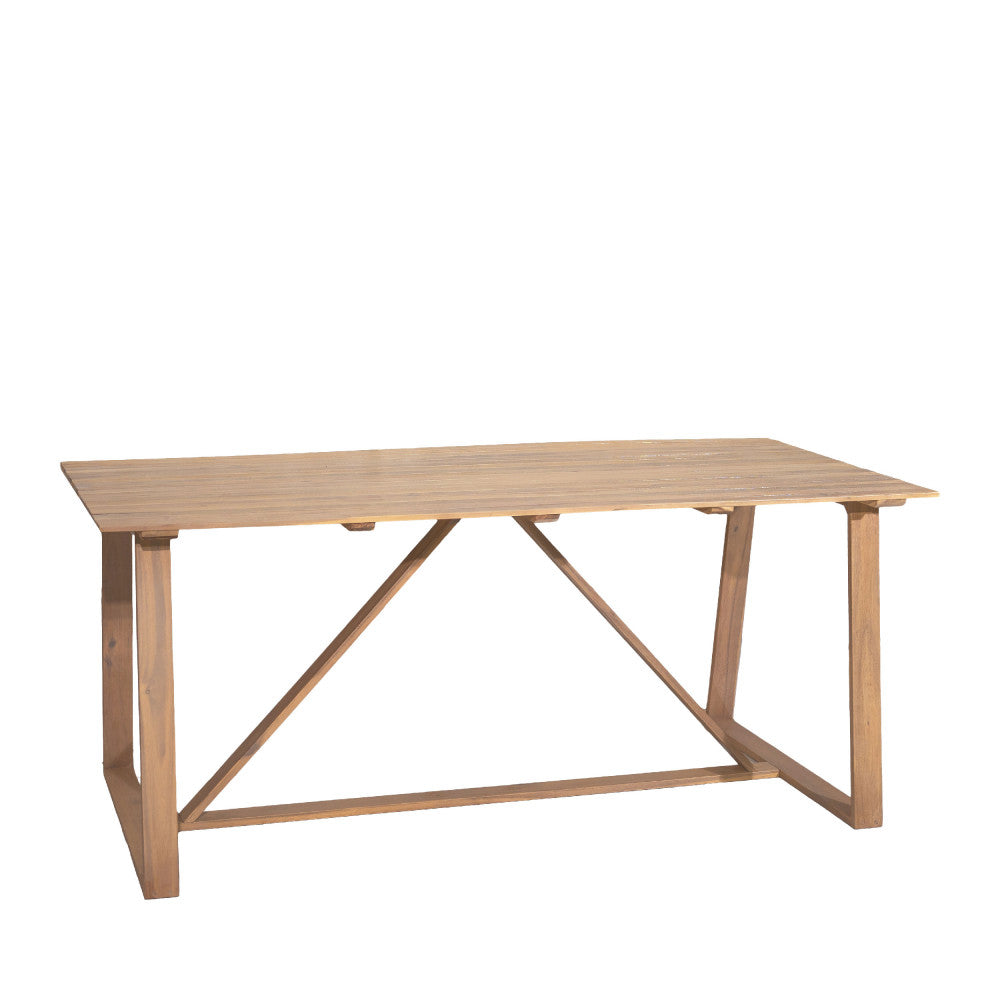 Ava - 6-Seater Garden Dining Table - Wood - Light Wood