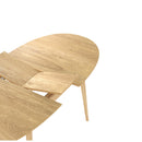 Table ovale Eddy 6/8 personnes extensible en bois clair 170/200 cm
