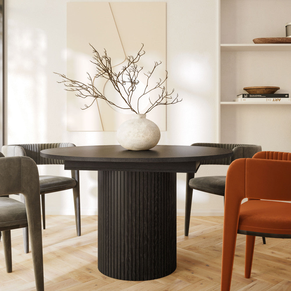 Toscana - Extendable Dining Table for 4 to 6 People - Wood - Black