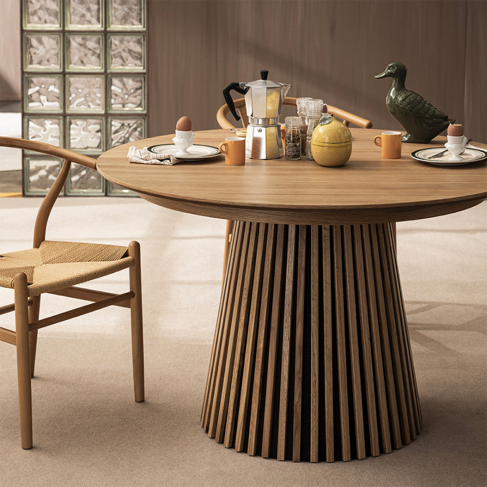 Lea - Extendable Dining Table for 4 to 8 People - Wood - Light Wood