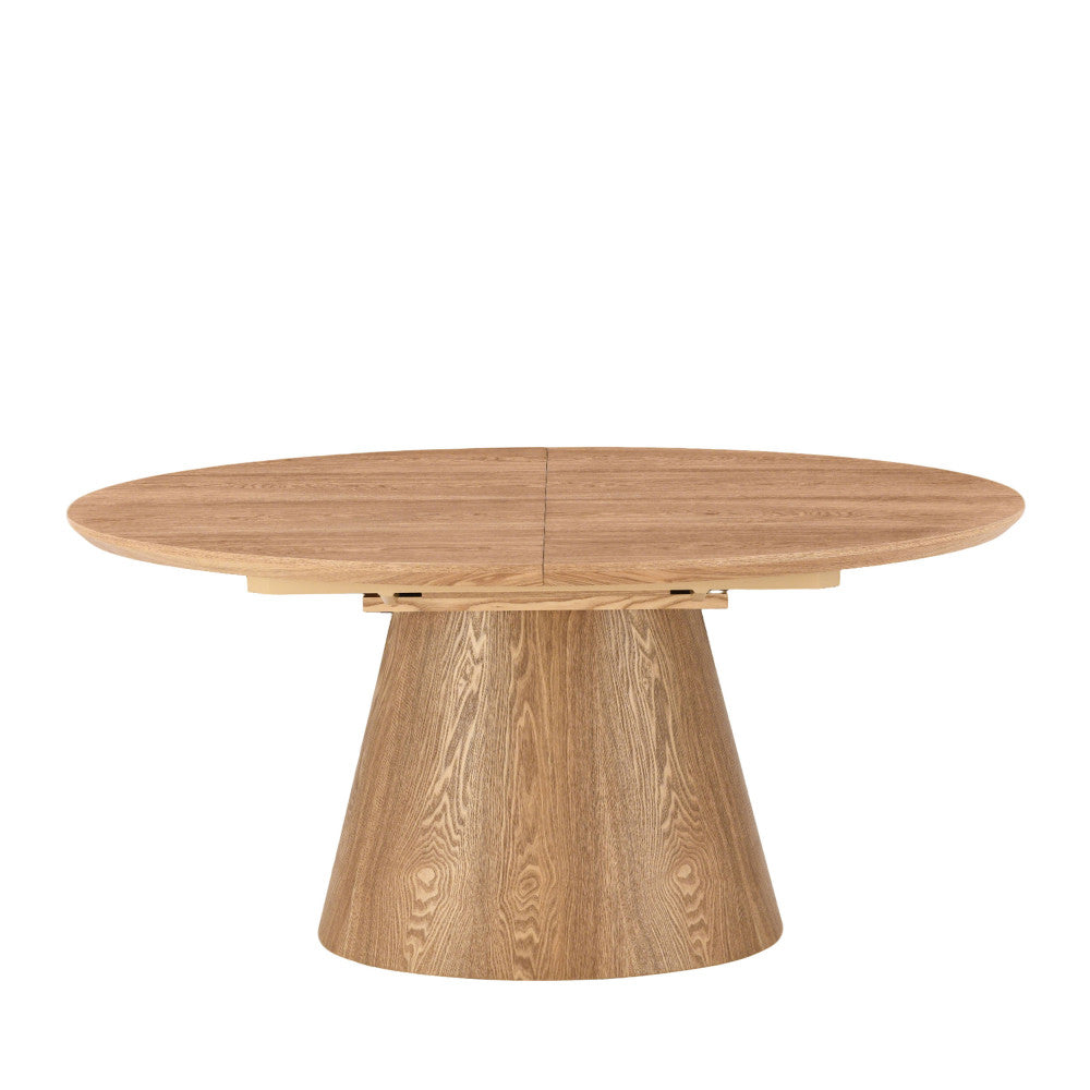 Cami - Mesa de comedor ovalada extensible para 6 a 8 personas - Madera - Madera clara