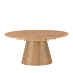 Cami - Mesa de comedor ovalada extensible para 6 a 8 personas - Madera - Madera clara